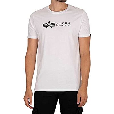 Alpha Industries Alpha Label T 2-pack T-shirt för herrar White Alpha Industries Alpha Label T 2-pack T-shirt för herrar White