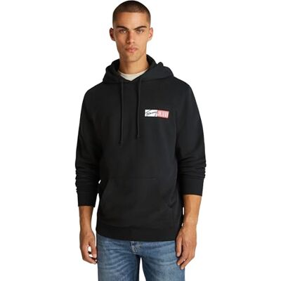 Tommy Jeans herr TJM REG ENTRY GRAPHIC HOODIE EXT DM0DM20257 pullover huvtröja, svart (svart), XXL, svart (svart), XXL Tommy Jeans herr TJM REG ENTRY GRAPHIC HOODIE EXT DM0DM20257 pullover huvtröja, svart (svart), XXL, svart (svart), XXL