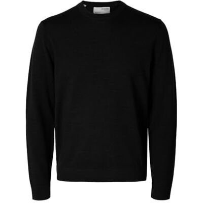 SELECTED HOMME SELETED HOMME SLHTRAY LS KNIT MERINO CREW NECK NOOS, Medium grå melerad, XL SELECTED HOMME SELETED HOMME SLHTRAY LS KNIT MERINO CREW NECK NOOS, Medium grå melerad, XL