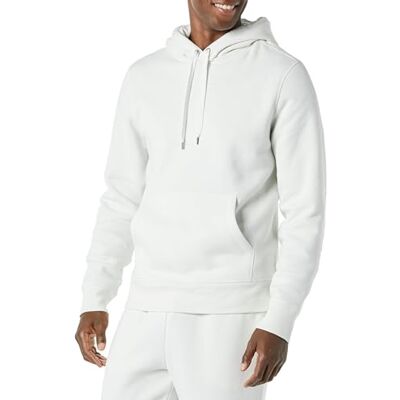 Amazon Essentials Men's Fleecetröja med huva (finns i Big & Tall), Vit, XXL Amazon Essentials Men's Fleecetröja med huva (finns i Big & Tall), Vit, XXL