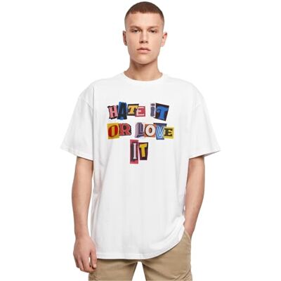 Tee Upscale unisex t-shirt Hate it or Love it oversize t-shirt, unisex t-shirt med tryck, överdimensionerad passform, bomull – tryck t-shirt, grafisk t-shirt, Vit, M Tee Upscale unisex t-shirt Hate it or Love it oversize t-shirt, unisex t-shirt med tryck, överdimensionerad passform, bomull – tryck t-shirt, grafisk t-shirt, Vit, M