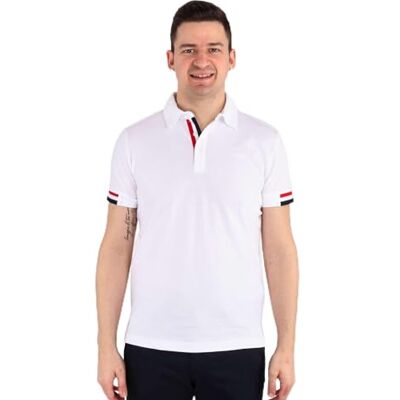 Geox Man M Polo Optisk White_S, Optisk vit, S Geox Man M Polo Optisk White_S, Optisk vit, S