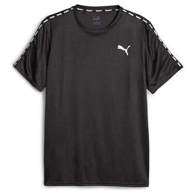 PUMA Fit Taped T-shirt för herr, Svart, XL PUMA Fit Taped T-shirt för herr, Svart, XL