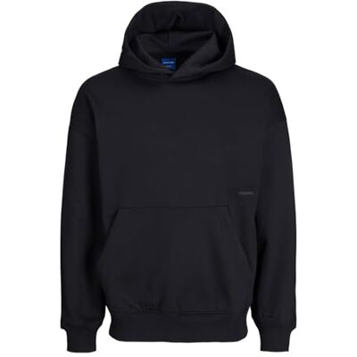 JACK & JONES JORVIBE Spongy Sweat Hood, svart, L JACK & JONES JORVIBE Spongy Sweat Hood, svart, L