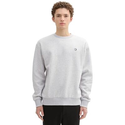 TOM TAILOR Denim herr sweatshirt, 15398 – ljussten grå melerad, M TOM TAILOR Denim herr sweatshirt, 15398 – ljussten grå melerad, M