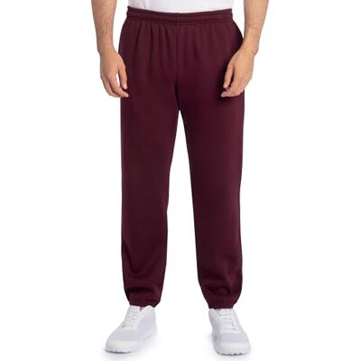 Fruit of the Loom Eversoft Fleece sweatpants för män, träningsbyxor, Elastisk botten – kastanjebrun, L Fruit of the Loom Eversoft Fleece sweatpants för män, träningsbyxor, Elastisk botten – kastanjebrun, L