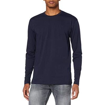 Lower East Långärmad T-shirt med rund hals i 100 % bomull, Herr, Mörkblå (5-pack), S Lower East Långärmad T-shirt med rund hals i 100 % bomull, Herr, Mörkblå (5-pack), S
