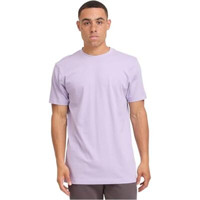 Urban Classics T-shirt för män, basic t-shirt, klassisk t-shirt med rund hals, 100% bomull, normal passform, storlekar S – 5XL, lila, 5XL Urban Classics T-shirt för män, basic t-shirt, klassisk t-shirt med rund hals, 100% bomull, normal passform, storlekar S – 5XL, lila, 5XL