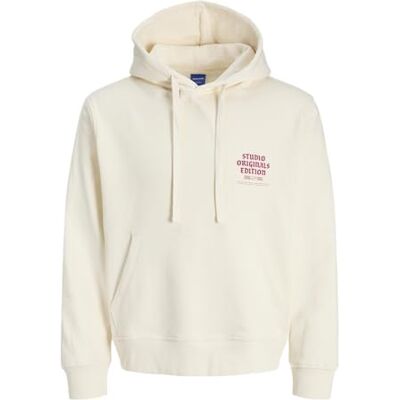 JACK & JONES Jormeadows Sweat Hood, Antik vit, S JACK & JONES Jormeadows Sweat Hood, Antik vit, S
