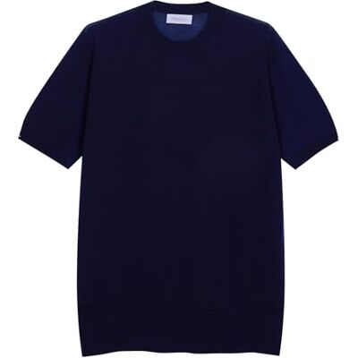 Diana Studio T-shirt i tröja, herr, 100% Lyocell, kortärmad, ledig passform, tillverkad i Italien, Marinblå, S Diana Studio T-shirt i tröja, herr, 100% Lyocell, kortärmad, ledig passform, tillverkad i Italien, Marinblå, S