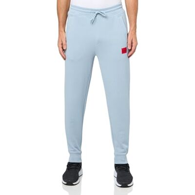 HUGO Herr Regular Fit Square Logo Jersey dragsko joggingbyxor, dammblå, X-Large, Dammblå, XL HUGO Herr Regular Fit Square Logo Jersey dragsko joggingbyxor, dammblå, X-Large, Dammblå, XL