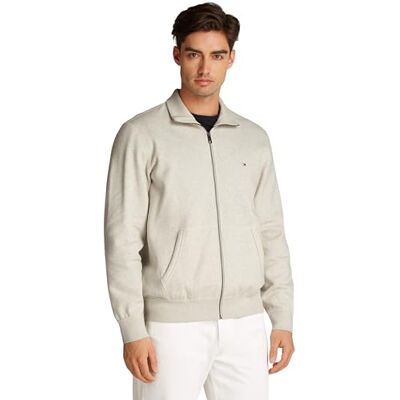 Tommy Hilfiger herrtröja med dragkedja, Heathered Havremjölk, S Tommy Hilfiger herrtröja med dragkedja, Heathered Havremjölk, S