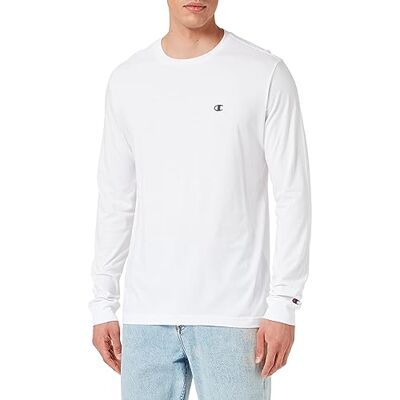Champion Legacy Basics-L-s Crewneck Långärmad T-shirt för män, Vit, XL Champion Legacy Basics-L-s Crewneck Långärmad T-shirt för män, Vit, XL
