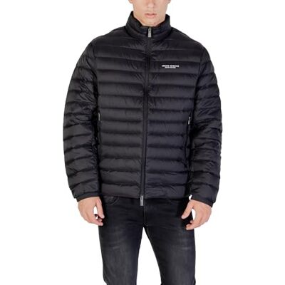 Giorgio Armani Men's Essential, Light Padding Milano-New York Side-logotyp, jacka, svart, XS, svart, XS Giorgio Armani Men's Essential, Light Padding Milano-New York Side-logotyp, jacka, svart, XS, svart, XS