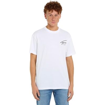 Tommy Jeans herr TJM REG signatur tryck TEE EXT DM0DM18536 S/S t-shirt, vit (vit), XXL, Vit (vit), XXL Tommy Jeans herr TJM REG signatur tryck TEE EXT DM0DM18536 S/S t-shirt, vit (vit), XXL, Vit (vit), XXL