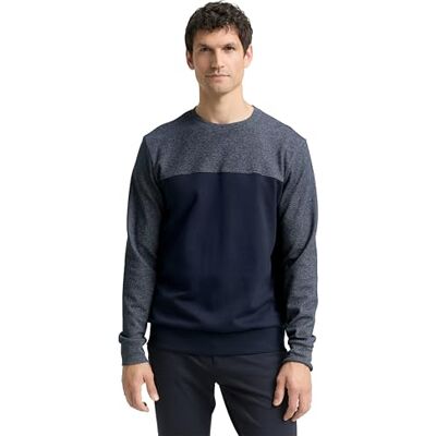 TOM TAILOR Sweatshirt för män, 10668 – himmelskaptensblå, M TOM TAILOR Sweatshirt för män, 10668 – himmelskaptensblå, M