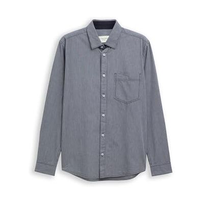 TOM TAILOR herrskjorta, 38978 – mörk marinblå randig, L TOM TAILOR herrskjorta, 38978 – mörk marinblå randig, L