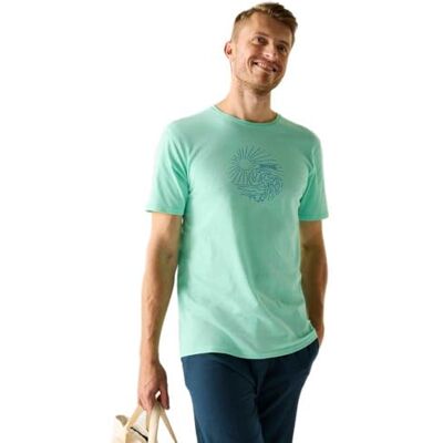 Regatta Cline IX mjuk och andningsbar T-shirt för herr glaciärgrön Regatta Cline IX mjuk och andningsbar T-shirt för herr glaciärgrön