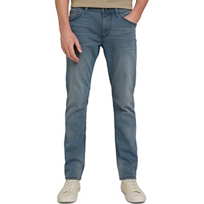 TOM TAILOR Denim Herr Aedan raka jeans med återvunnen polyester 1029733, 10162 Mid Stone Blue Grey Denim, 29W / 36L TOM TAILOR Denim Herr Aedan raka jeans med återvunnen polyester 1029733, 10162 Mid Stone Blue Grey Denim, 29W / 36L