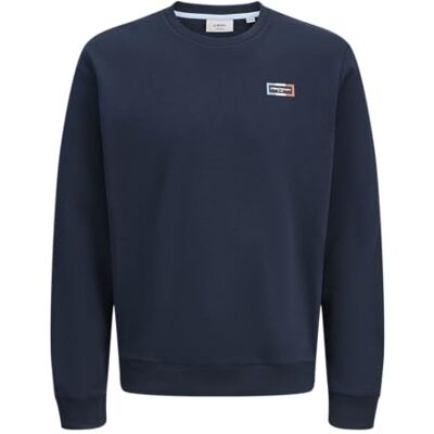 JJ REBEL herr Jrebdrummer Sweat Crew Neck, Sky Captain, XL JJ REBEL herr Jrebdrummer Sweat Crew Neck, Sky Captain, XL