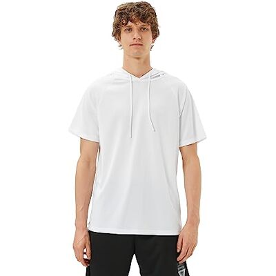 Koton män basic huva raglan ärm sport t-shirt, Vit (00), M Koton män basic huva raglan ärm sport t-shirt, Vit (00), M