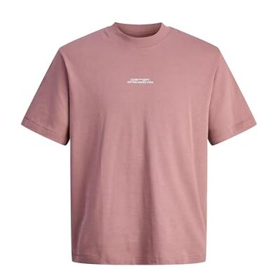 JACK & JONES Jcocover Script Back Tee Ss Crew Neck, Druva shake, S JACK & JONES Jcocover Script Back Tee Ss Crew Neck, Druva shake, S