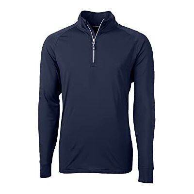 Cutter & Buck Herr långärmad adapter Eco Knit Quarter Zip tröja skjorta, Marinblå, 3XL lång Cutter & Buck Herr långärmad adapter Eco Knit Quarter Zip tröja skjorta, Marinblå, 3XL lång