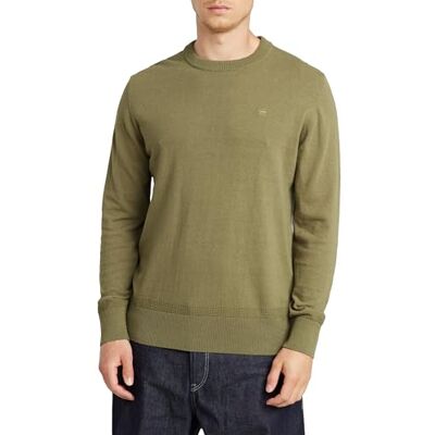 G-STAR RAW Premium Core R stickad tröja för män, Grön (Ensis Green D26123-d997-6057), S G-STAR RAW Premium Core R stickad tröja för män, Grön (Ensis Green D26123-d997-6057), S