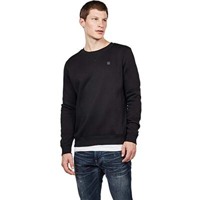 G-STAR RAW Herr Premium Core R Pullover, Svart, M G-STAR RAW Herr Premium Core R Pullover, Svart, M