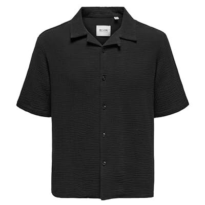 Only & Sons Onskyle 0158 Ss skjorta, jet svart, XS Only & Sons Onskyle 0158 Ss skjorta, jet svart, XS