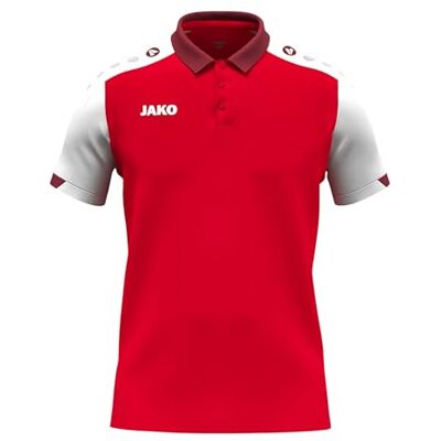 JAKO Unisex pikétröja Dynamic, röd/vit/mörkröd, 4XL JAKO Unisex pikétröja Dynamic, röd/vit/mörkröd, 4XL
