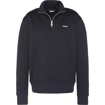 Schott NYC Schott SWCASUAL4 Navy Trucker Sweatshirt, Färg: blå, L Schott NYC Schott SWCASUAL4 Navy Trucker Sweatshirt, Färg: blå, L