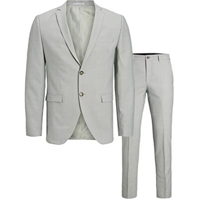 JACK & JONES Man enradig kavaj och byxor JPRSOLARIS superslim fit kostym, Celadon grön/passform: supersmal, 50 JACK & JONES Man enradig kavaj och byxor JPRSOLARIS superslim fit kostym, Celadon grön/passform: supersmal, 50