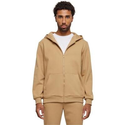 Urban Classics Cozy Zip Hoody Huvtröja för män, Varmsand, L Urban Classics Cozy Zip Hoody Huvtröja för män, Varmsand, L