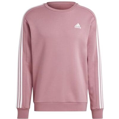 adidas För Män Essentials Fleece 3-Stripes Sweatshirt, preloved crimson, XXL adidas För Män Essentials Fleece 3-Stripes Sweatshirt, preloved crimson, XXL