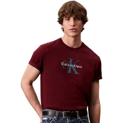 Calvin jeans herr SS Hero Monologo Tee 20s LV04RB862G grafiska t-shirts, röd (Deep Rouge), S, Röd (Deep Rouge), S Calvin jeans herr SS Hero Monologo Tee 20s LV04RB862G grafiska t-shirts, röd (Deep Rouge), S, Röd (Deep Rouge), S