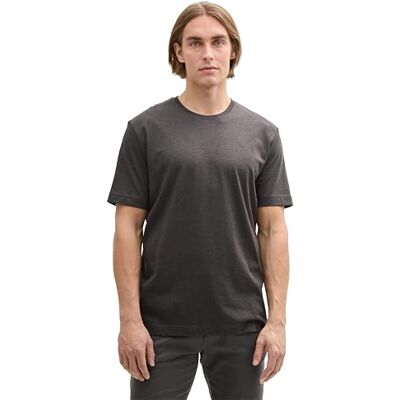 TOM TAILOR T-shirt i bomull med logotyptryck, Sky Captain Blue, L TOM TAILOR T-shirt i bomull med logotyptryck, Sky Captain Blue, L