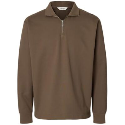 SELECTED MEN Selected män slhrelaxluke Ls halv dragkedja sweat, Chokladchip, XXL SELECTED MEN Selected män slhrelaxluke Ls halv dragkedja sweat, Chokladchip, XXL