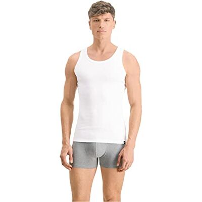 PUMA herrväst T-shirt (2-pack), Vit, S PUMA herrväst T-shirt (2-pack), Vit, S