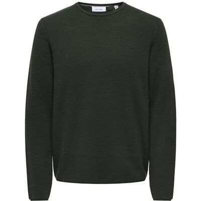 Only & Sons Onseric Reg 12 Struc Crew Knit Noos, Russin, XS Only & Sons Onseric Reg 12 Struc Crew Knit Noos, Russin, XS