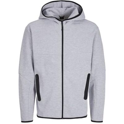 JACK & JONES JACK&JONES Jcofusion Sweat Zip Hood Noos, Ljusgrå melange/detaljer: ny Lgm, XXL JACK & JONES JACK&JONES Jcofusion Sweat Zip Hood Noos, Ljusgrå melange/detaljer: ny Lgm, XXL