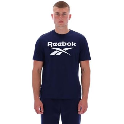 Reebok Chad Big Logo Crew Neck Ss T-shirt för män, Vector Navy, XS Reebok Chad Big Logo Crew Neck Ss T-shirt för män, Vector Navy, XS