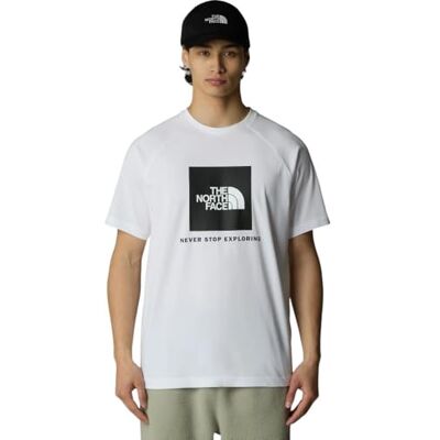 THE NORTH FACE NF0A87NJFN41 mäns S/S Raglan Redbox T-shirt herr TNF vit storlek XL, Tnf vit, XL THE NORTH FACE NF0A87NJFN41 mäns S/S Raglan Redbox T-shirt herr TNF vit storlek XL, Tnf vit, XL