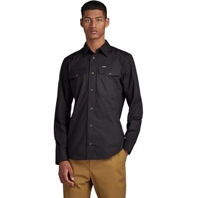 G-STAR RAW Marinblå smal skjorta, Svart (Dk Black D20165-4481-6484), XS G-STAR RAW Marinblå smal skjorta, Svart (Dk Black D20165-4481-6484), XS