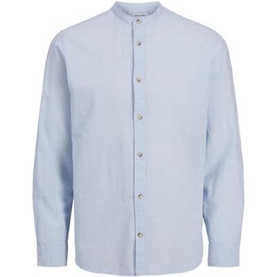 JACK & JONES JJESUMMER band skjorta LS SN, Chambray Blue, M JACK & JONES JJESUMMER band skjorta LS SN, Chambray Blue, M