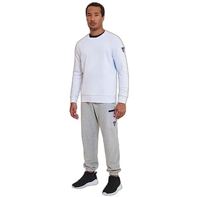 Macron Athleisure Scd Kos Round Neck Sweatshirt Wht Man Sweatshirt Herr Macron Athleisure Scd Kos Round Neck Sweatshirt Wht Man Sweatshirt Herr