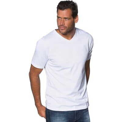 JP 1880 herrstora storlekar överdimensionerade herrkläder L-8XL t-shirt, basic, V-hals, upp till 8XL 702415, Snövit, 4XL JP 1880 herrstora storlekar överdimensionerade herrkläder L-8XL t-shirt, basic, V-hals, upp till 8XL 702415, Snövit, 4XL