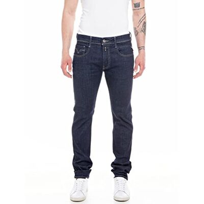 Replay Herrjeans Anbass Slim Fit Aged, Mörkblå 007-1, 28W / 34L Replay Herrjeans Anbass Slim Fit Aged, Mörkblå 007-1, 28W / 34L
