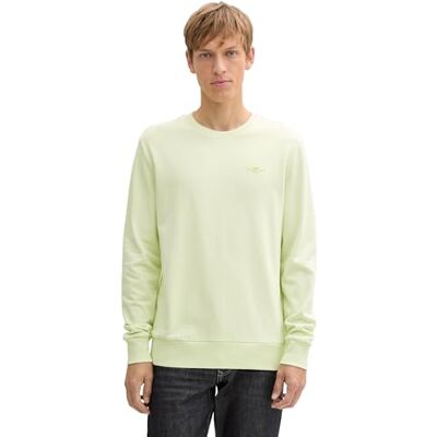 TOM TAILOR Sweatshirt för män, 29078 – Lime Cream Green, L TOM TAILOR Sweatshirt för män, 29078 – Lime Cream Green, L
