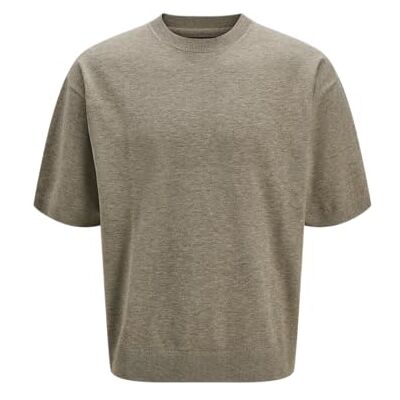 JACK & JONES Jprblabradfort Knit Crew Neck Ss, Beige, S JACK & JONES Jprblabradfort Knit Crew Neck Ss, Beige, S
